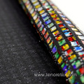 Metallic Knit Lurex Embroidery Square Sequin Fabric